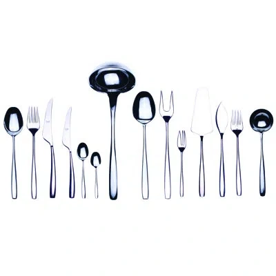 Mepra Avanguardia Flatware Set (configuration S) - 113 Pieces - Stainless Steel In Silver