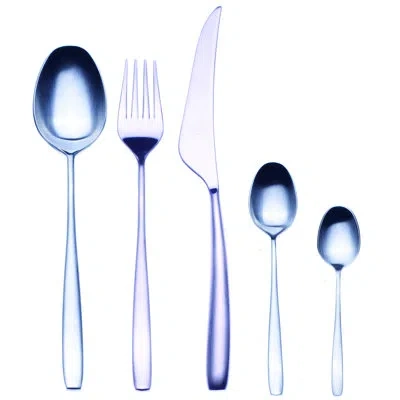 Mepra Avanguardia Flatware Set With Moka Spoons - 30 Pieces - Stainless Steel In Silver