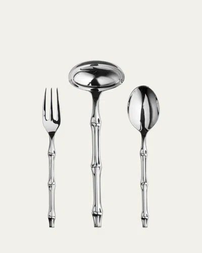 Mepra Bali 3-piece Serving Set, Mirror In Metallic