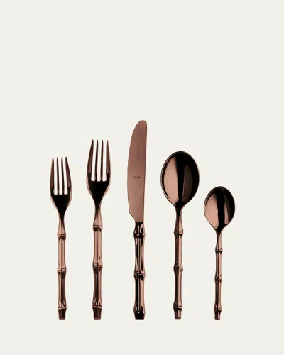 Mepra Bali Bronze Mirror 5-piece Flatware Place Setting In Brown