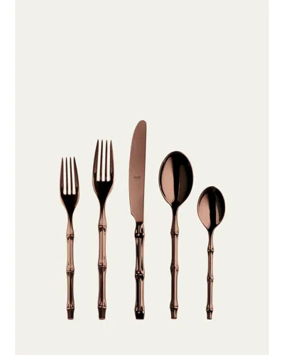 Mepra Bali Bronze Mirror 5-piece Flatware Place Setting In Brown | ModeSens
