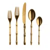 Mepra Bali Gold 5 Piece Flatware Set In Gold