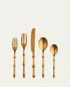 Mepra Bali Gold Pewter 5-piece Flatware Place Setting