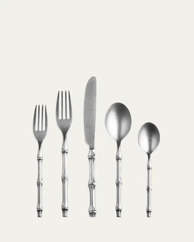 Mepra Bali Pewter 5-piece Flatware Place Setting In Metallic