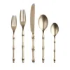 Mepra Bali Champagne Pewter 5-piece Flatware Place Setting In Pewter Champagne