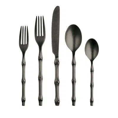 MEPRA BALI PEWTER CHAMPAGNE 5 PIECE FLATWARE SET
