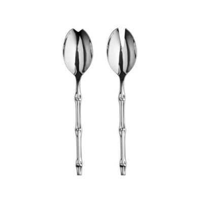 Mepra Bali Salad Serving Set In Silver