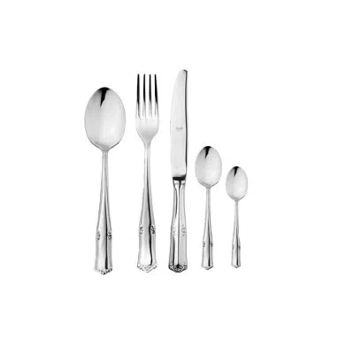 Mepra Bavaria Flatware Set With Moka Spoons - 30 Pieces - Stainless Steel
