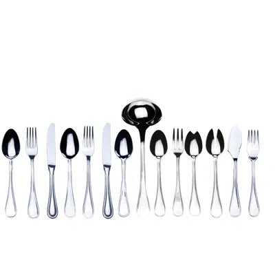 Mepra Boheme Flatware Set With H/h Knives - 113 Pieces - Stainless Steel