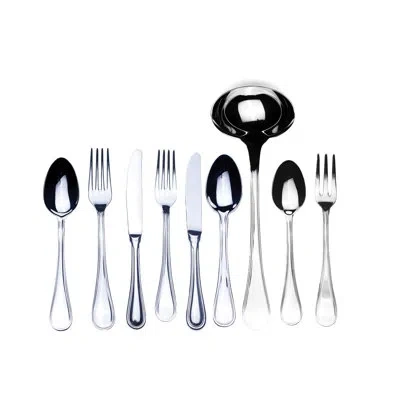 Mepra Boheme Flatware Set With H/h Knives - 39 Pieces - Stainless Steel
