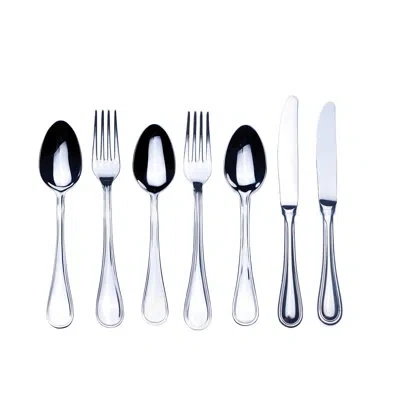 Mepra Boheme Flatware Set With H/h Knives - 42 Pieces - Stainless Steel
