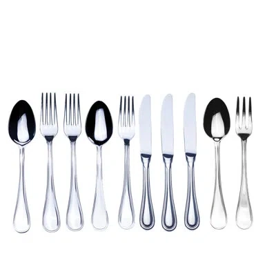 Mepra Boheme Flatware Set With H/h Knives - 45 Pieces - Stainless Steel