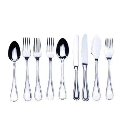 Mepra Boheme Flatware Set With H/h Knives - 54 Pieces - Stainless Steel