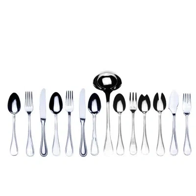 Mepra Boheme Flatware Set With H/h Knives (configuration P) - 113 Pieces - Stainless Steel