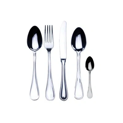 Mepra Boheme Flatware Set With Moka Spoon And H/h Knives - 30 Pieces - Stainless Steel