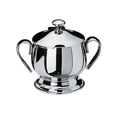 Mepra Bombata Sugar Bowl With Base 11.83 oz - 6 Pieces - Stainless Steel In Silver