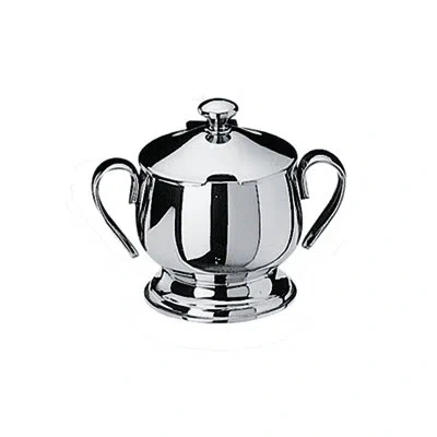 Mepra Bombata Sugar Bowl With Base 6.76 oz - 6 Pieces - Stainless Steel In Silver