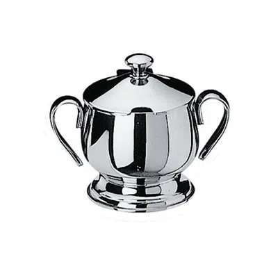 Mepra Bombata Sugar Bowl With Base 9.13 oz - 6 Pieces - Stainless Steel In Silver