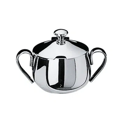 Mepra Bombata Sugar Bowl With Lid 11.8 oz - 6 Pieces - Stainless Steel In Silver