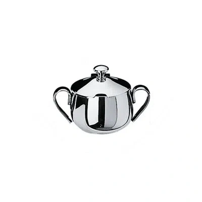 Mepra Bombata Sugar Bowl With Lid; C: 5-1/8 Oz. In Silver