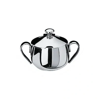 Mepra Bombata Sugar Bowl With Lid; C: 6-3/4 Oz. In Silver