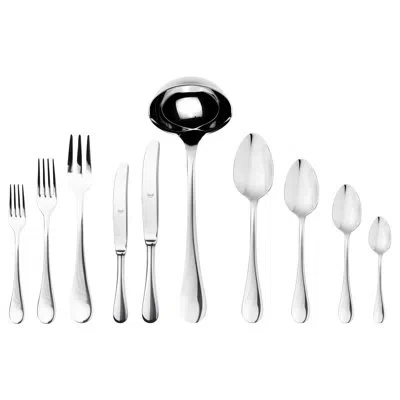 Mepra Brescia Flatware Set With H/h Knives - 45 Pieces - Stainless Steel