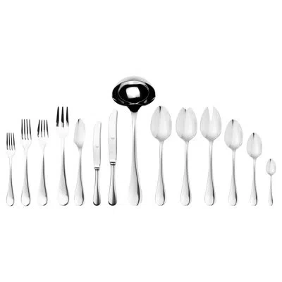 Mepra Brescia Flatware Set With H/h Knives (configuration P) - 113 Pieces - Stainless Steel