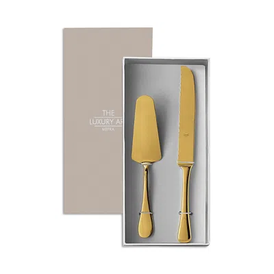 Mepra Brescia Gold 2 Piece Cake Set