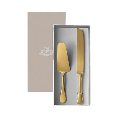 Mepra Brescia Ice Gold 2 Piece Cake Set