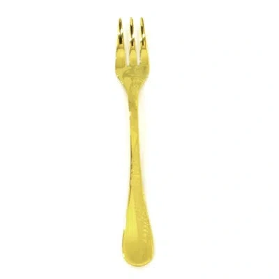 Mepra Caccia Cake Fork - 12 Pieces In Oro-nero