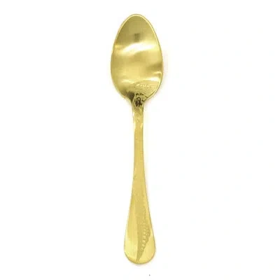Mepra Caccia Espresso Spoon - 12 Pieces In Ice Oro