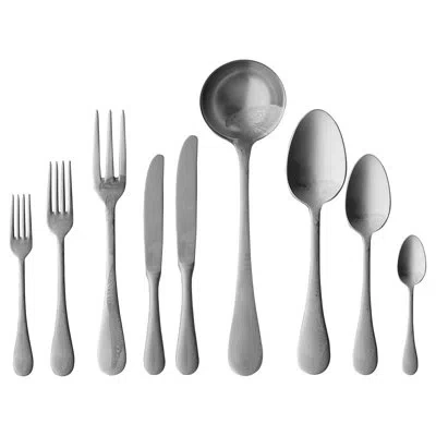 Mepra Caccia Flatware Set - 39 Pieces - Stainless Steel In Ice