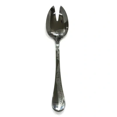 Mepra Caccia Salad Serving Fork - 48 Pieces In Oro-nero