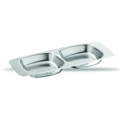 Mepra Caffé 18/10 Stainless Steel Divided Serving Dish In Silver