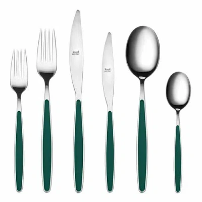 Mepra Caramella Flatware Set In Green