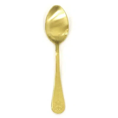 Mepra Casablanca American Coffee Spoon - 12 Pieces In Ice Gold