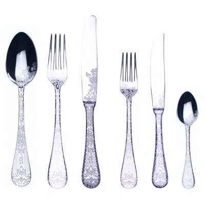 Mepra Casablanca Flatware Set - 36 Pieces - Ice In Silver