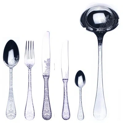 Mepra Casablanca Flatware Set - 39 Pieces - Gold In Silver