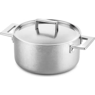 Mepra Casserole 2 Hand. With Lid Cm In Silver