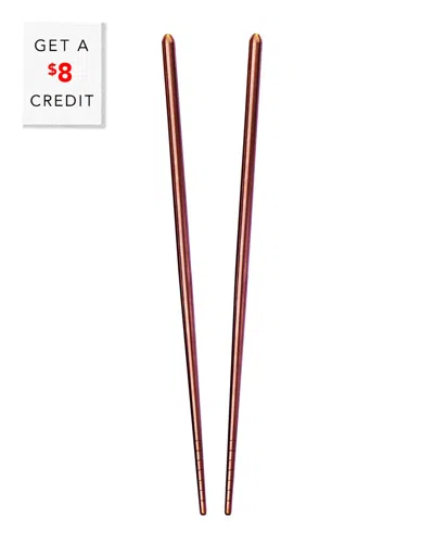 Mepra Chopsticks 2pc Set With $8 Credit In Brown