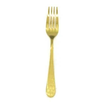 Mepra Coccodrillo Dessert Fork - 12 Pieces In Ice Gold