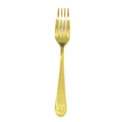 Mepra Coccodrillo Dessert Fork - 24 Pieces In Ice Gold