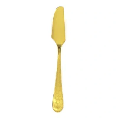 Mepra Coccodrillo Fish Knife In Ice Gold