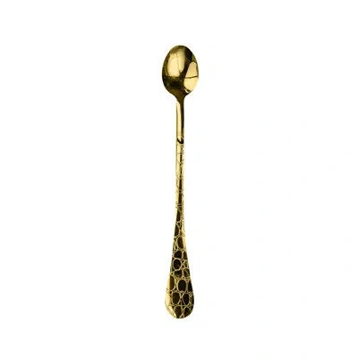 Mepra Coccodrillo Ice Tea Spoon - 12 Pieces In Oro