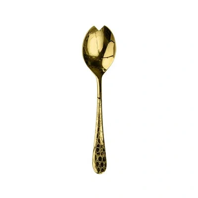Mepra Coccodrillo Salad Serving Spoon - 12 Pieces In Oro