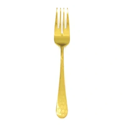 Mepra Coccodrillo Table Fish Fork - 48 Pieces In Ice Gold