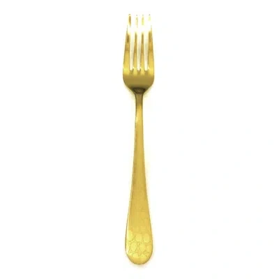 Mepra Coccodrillo Table Fork - 12 Pieces In Ice Gold