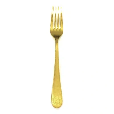 Mepra Coccodrillo Table Fork - 24 Pieces In Ice Gold
