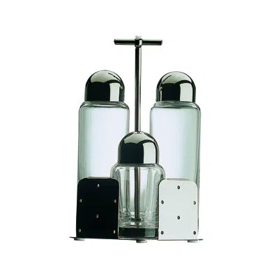 Mepra Corolla Cruet Set In Silver