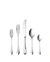 Mepra Diamante Flatware Set, 5 Pieces In Silver-tone